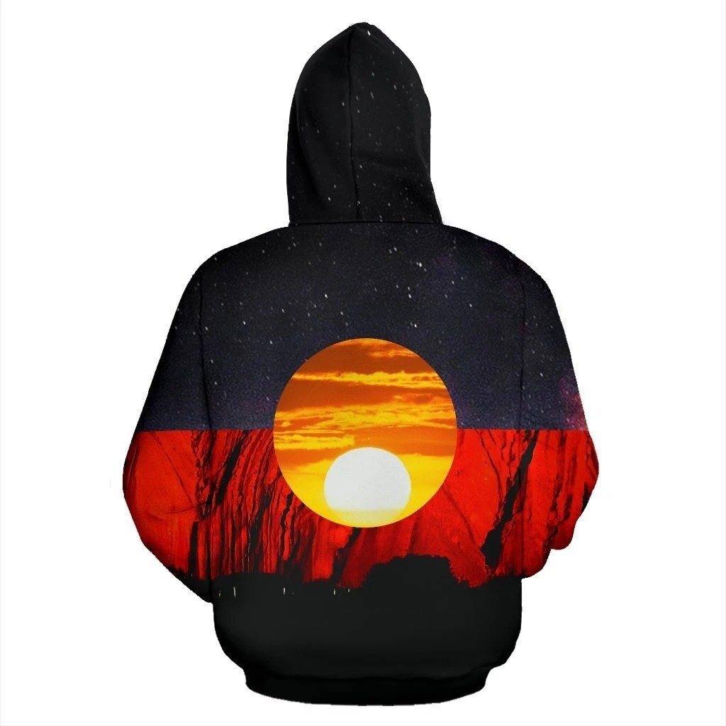 Australia Koori Kangaroo Aboriginal Flag™ All Over Print Hoodies HC-Apparel-Huyencass-Hoodie-S-Vibe Cosy™