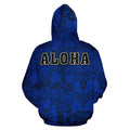Aloha Turtle Hibiscus Polynesian Blue Hoodie-ALL OVER PRINT ZIP HOODIES (P)-Phaethon-Hoodie-S-Vibe Cosy™