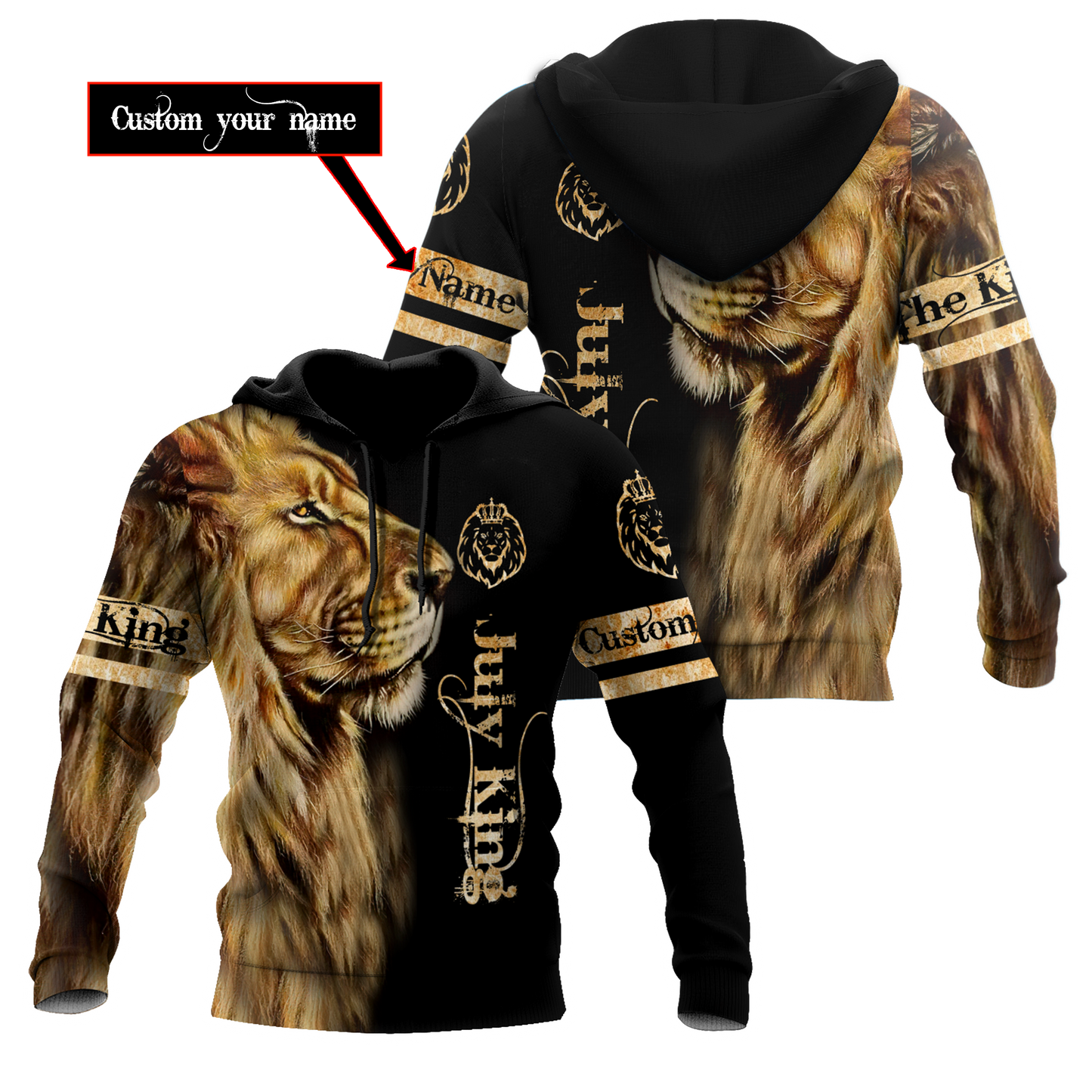 Custom Name July King Lion 3D All Over Printed Unisex Shirts