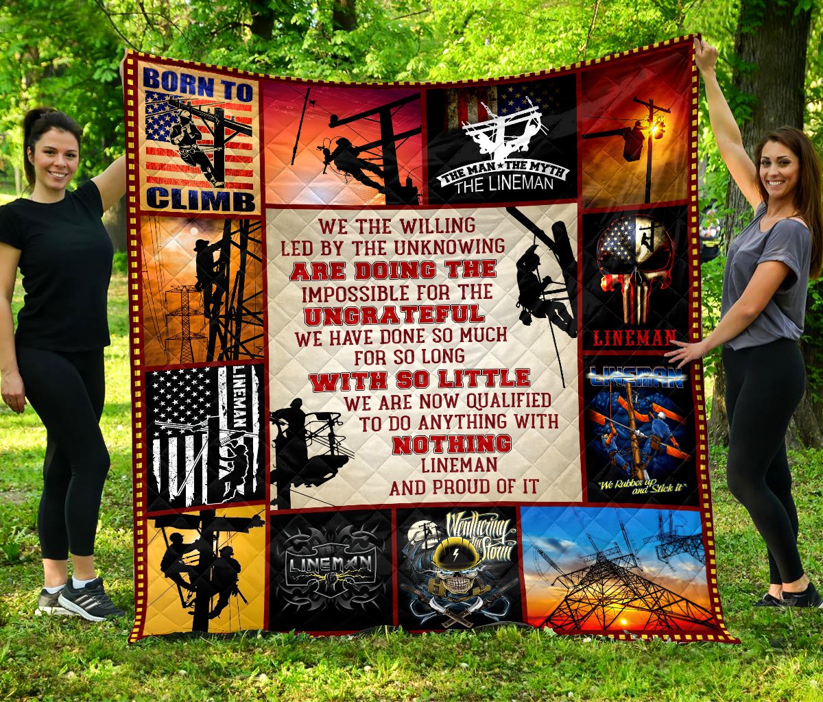 Premium Lineman Pride Quilt MEI