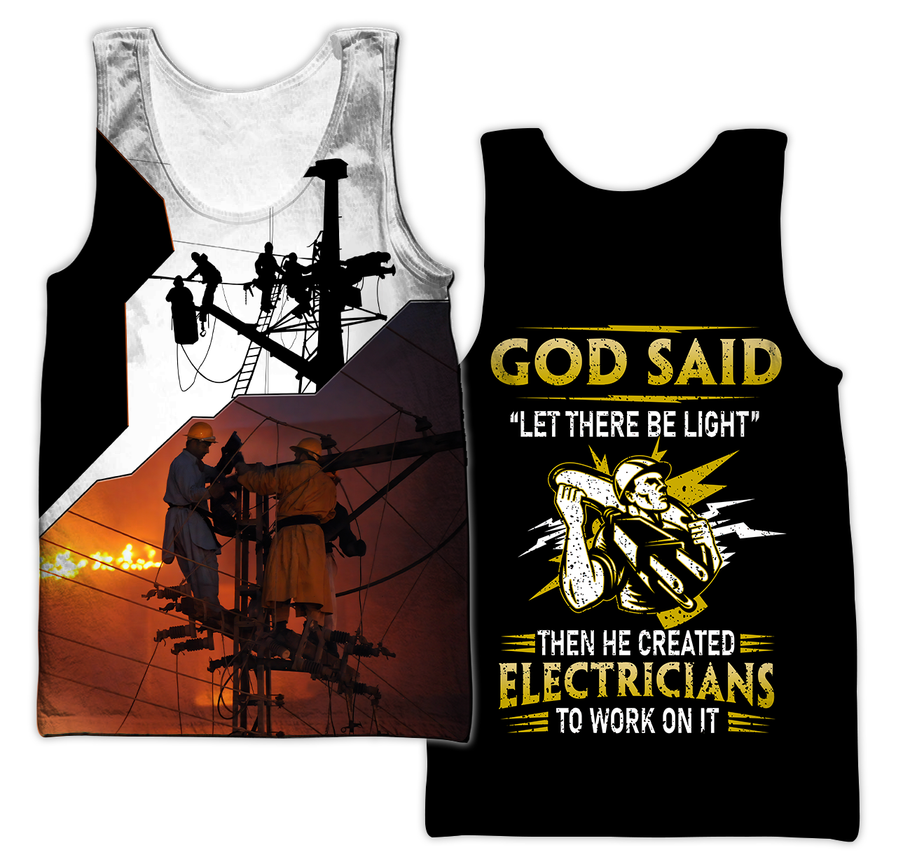 Premium Electrician Let There Be Light Unisex All Over Printed Shirts MEI