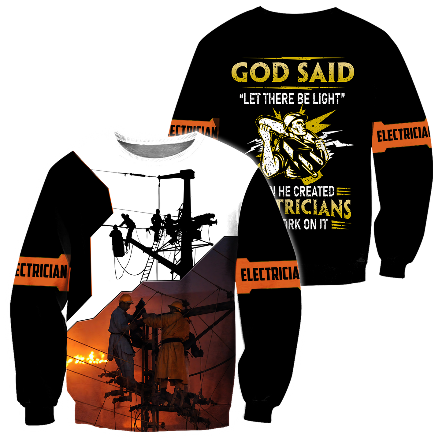 Premium Electrician Let There Be Light Unisex All Over Printed Shirts MEI
