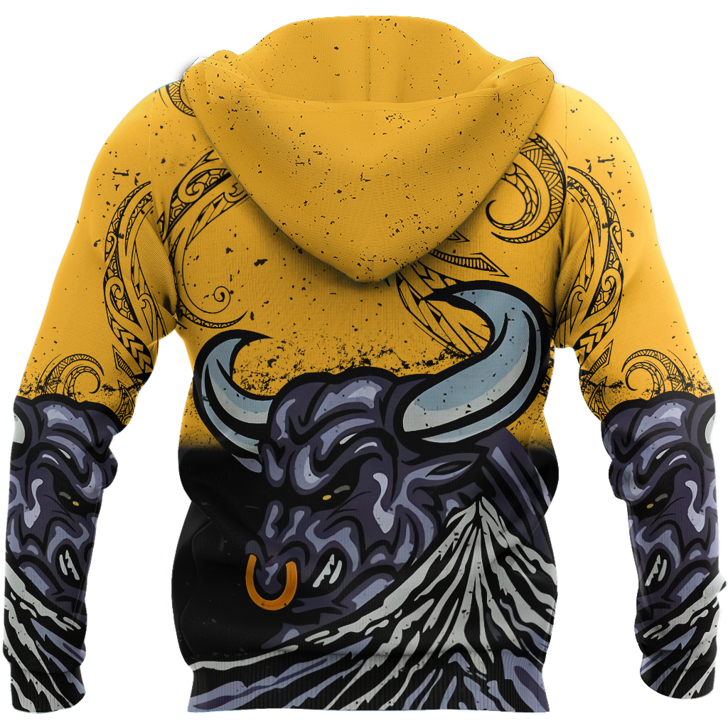 New zealand taranaki maori bull 3d all over printed shirt and short for man and women-Apparel-PL8386-Hoodie-S-Vibe Cosy™
