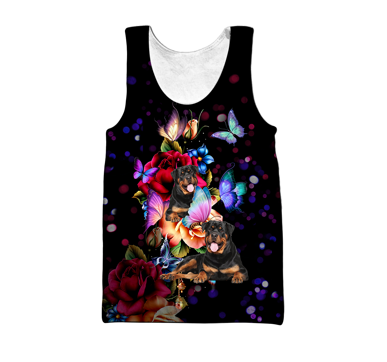 Rottweiler and Butterfly 3D All Over Print Hoodie