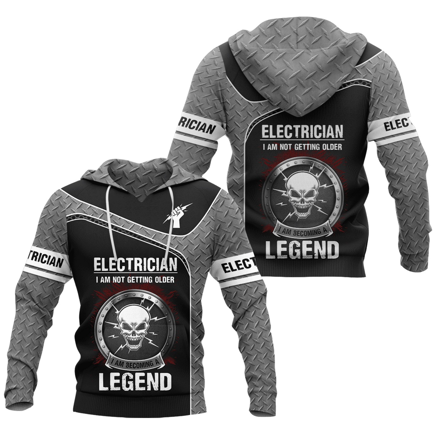 Premium 3D Printed Skull Electrician Shirts MEI