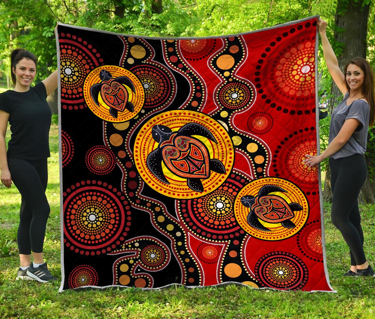 Aboriginal Australia Indigenous Turtles Painting Art Quilt