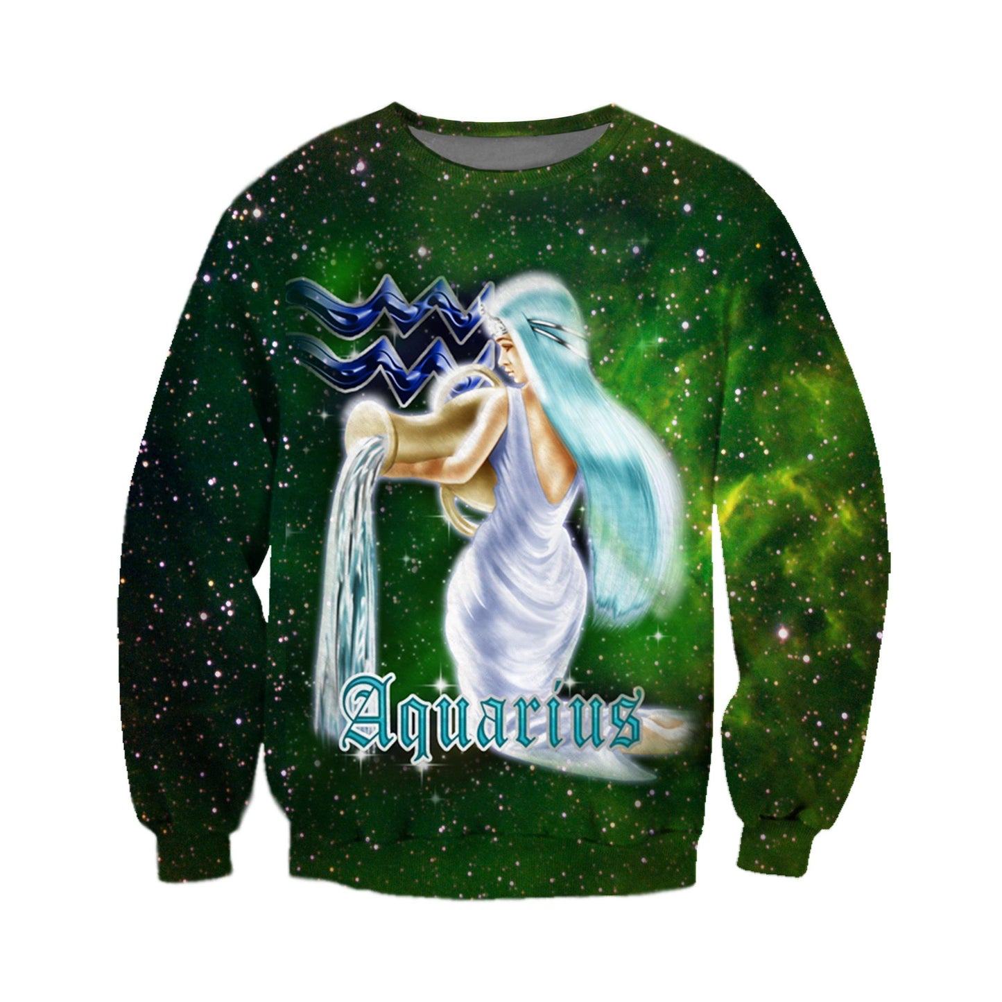 3D ALL OVER PRINTED AQUARIUS ZODIAC T SHIRT NTH160824-Apparel-NTH-Sweat Shirt-S-Vibe Cosy™