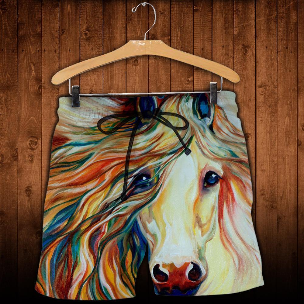 3D All Over Printed Beautiful Art Horse Clothes-Apparel-HP Arts-SHORTS-S-Vibe Cosy™