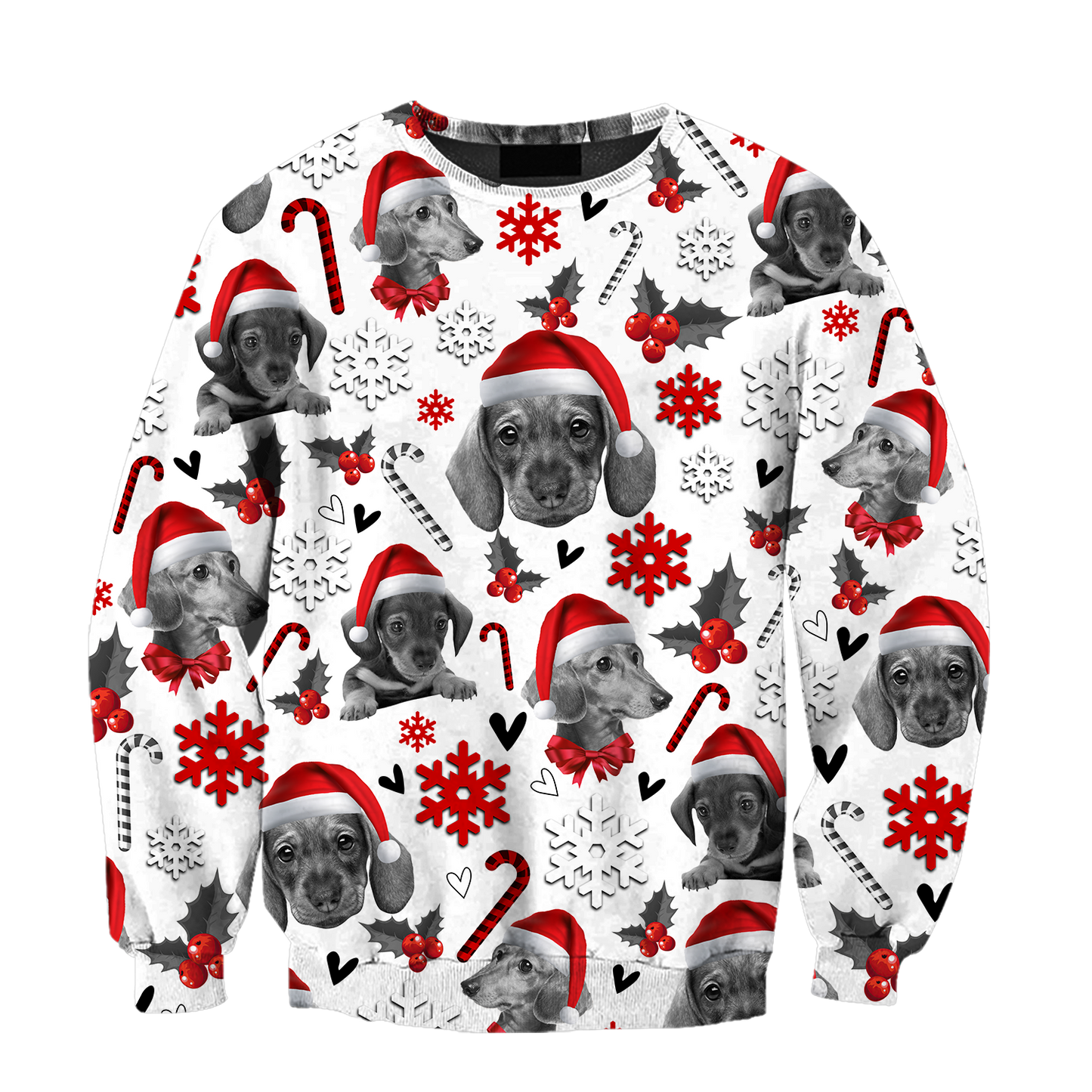 3D Dachshund Xmas Pattern Unisex Hoodie TR3010204