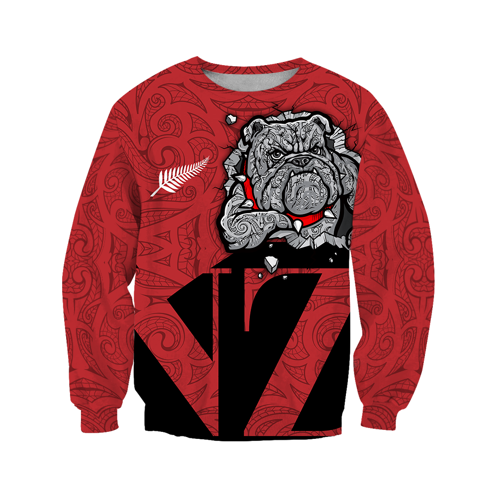 New Zealand Bulldog Hoodie, Maori Bulldog Pullover Hoodie JJ140107 - Amaze Style™-Apparel