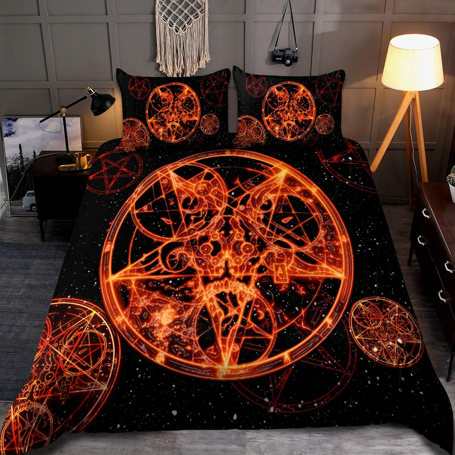 Satanic On Fire Bedding Set JJW20102002ST