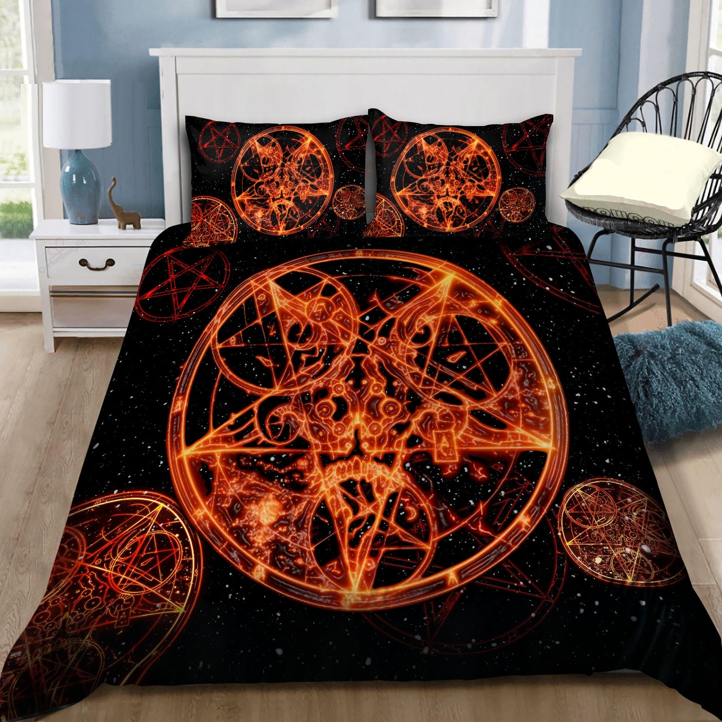 Satanic On Fire Bedding Set JJW20102002ST