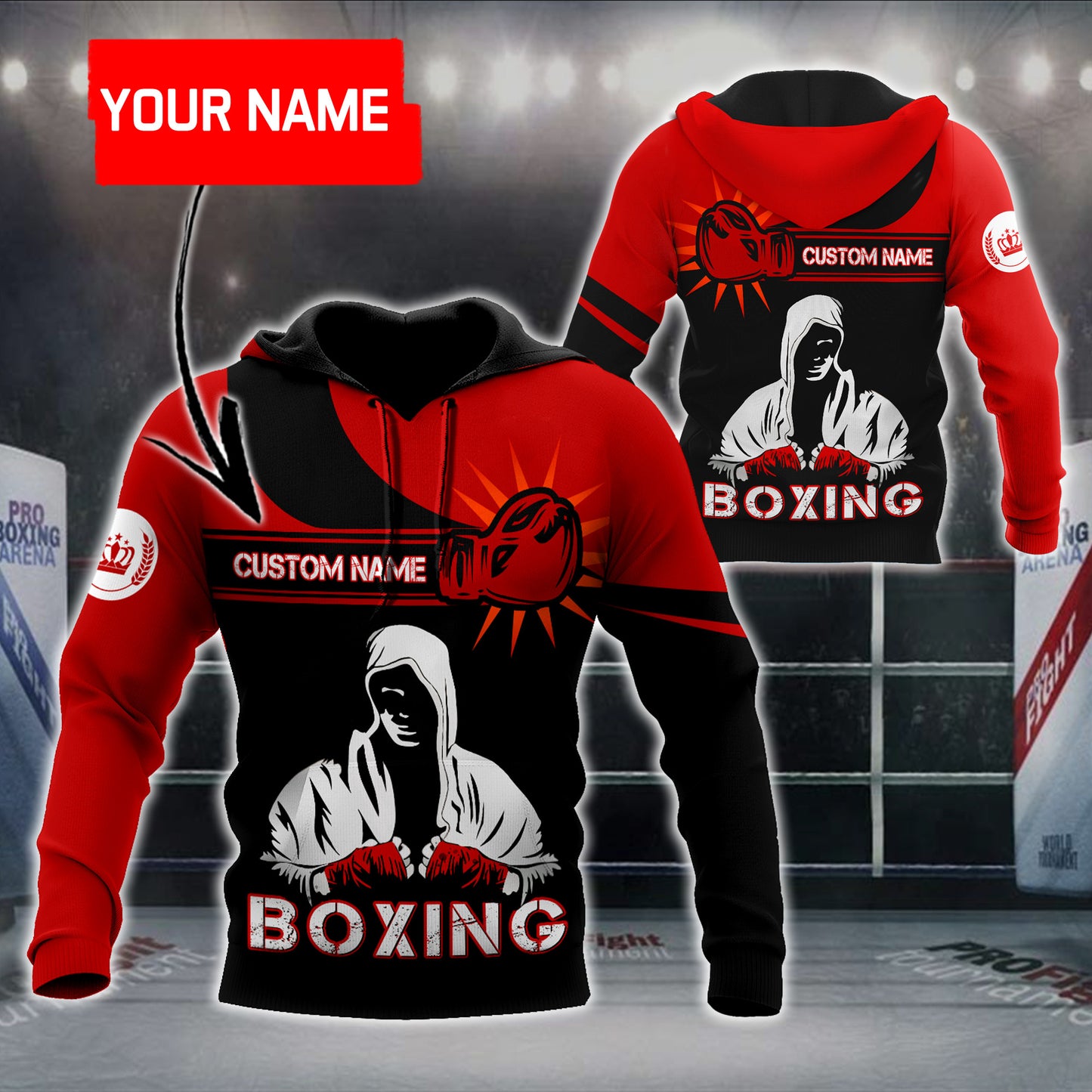 Custom Name Boxing 3D All Over Printed Unisex Shirts
