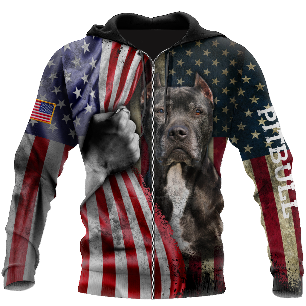 Premium Pit Bull Terrier American Flag Unisex Shirts TR0610201