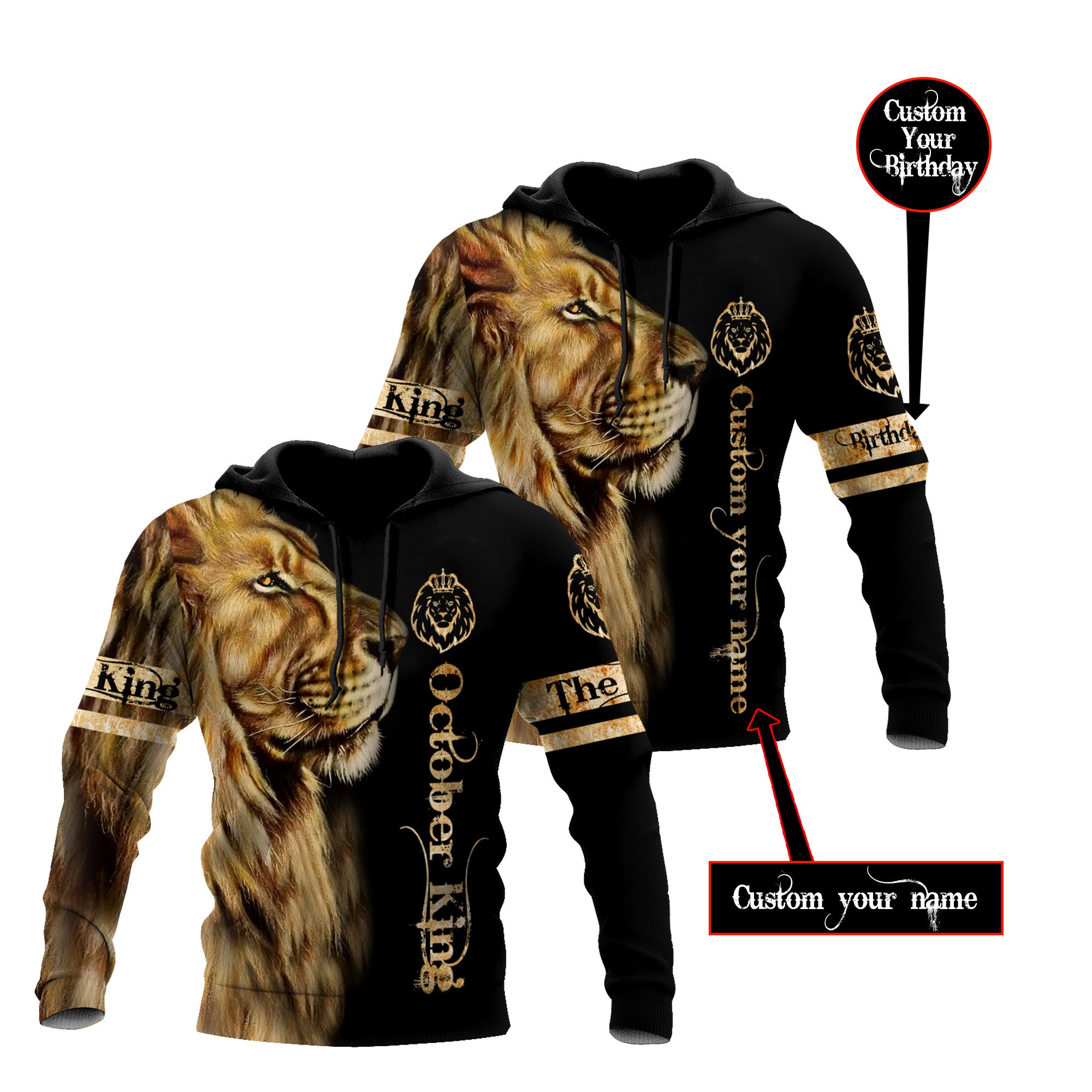 1st Birthday Lion All Over Printed Shirt for Men and Women V10