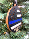 Thin Blue Line Ornament | Engraved Personalized Police Ornament | Police Badge Ornament | 2024 Ornament | 2025 Ornament