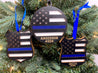 Thin Blue Line Ornament | Engraved Personalized Police Ornament | Police Badge Ornament | 2024 Ornament | 2025 Ornament