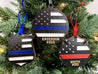 Thin Blue Line Ornament | Engraved Personalized Police Ornament | Police Badge Ornament | 2024 Ornament | 2025 Ornament