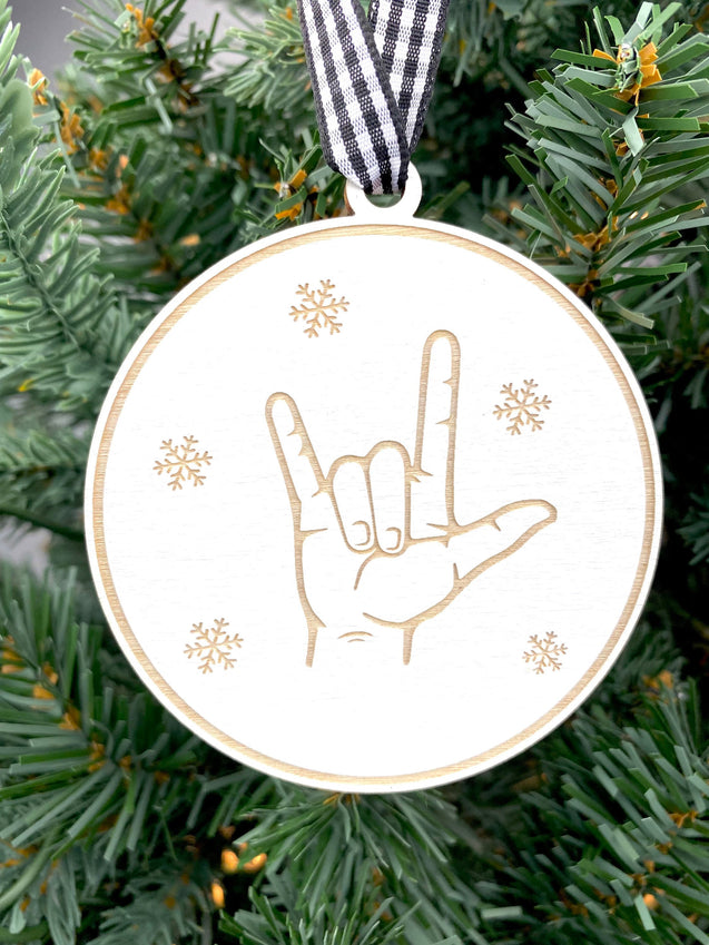 ASL I Love You Ornament | Sign Language Ornament | ASL Ornament | 2024 Ornament | Interpreter Gift