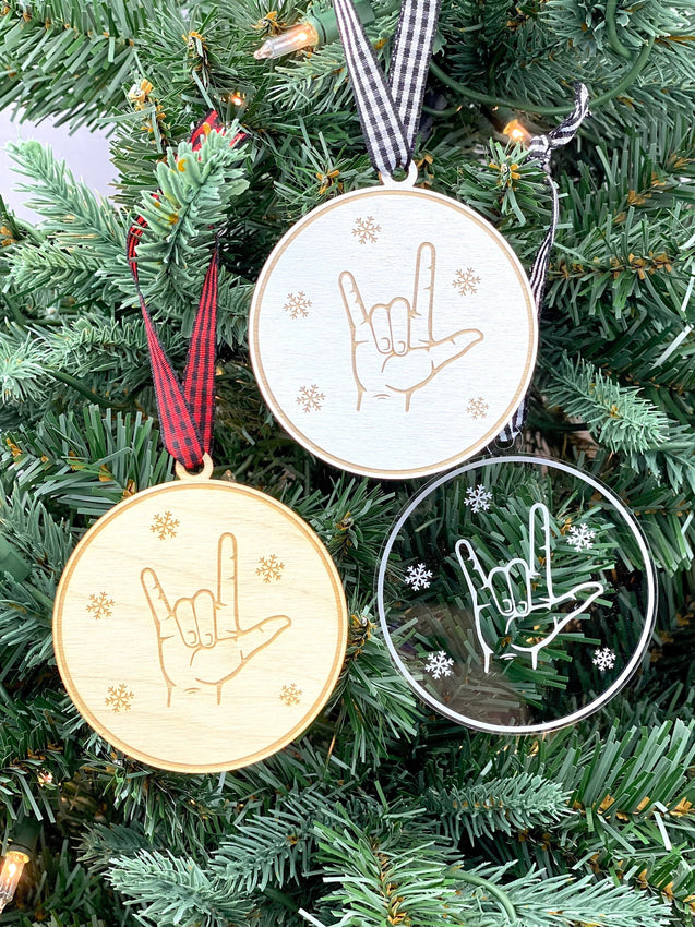 ASL I Love You Ornament | Sign Language Ornament | ASL Ornament | 2024 Ornament | Interpreter Gift