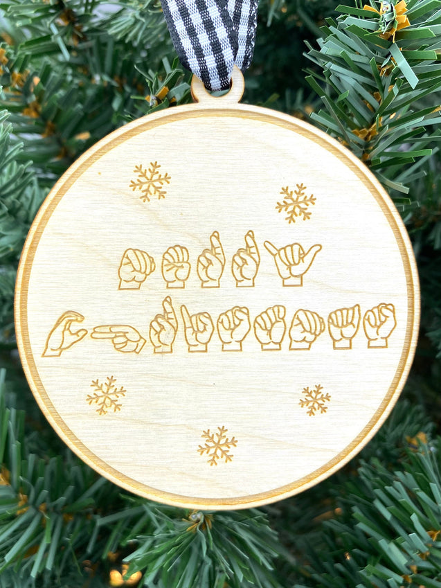 ASL Merry Christmas Ornament | Sign Language Ornament | ASL Ornament | 2024 Ornament | 2025 Ornament