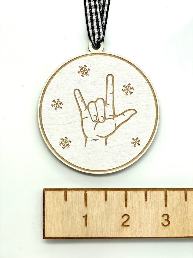 ASL I Love You Ornament | Sign Language Ornament | ASL Ornament | 2024 Ornament | Interpreter Gift