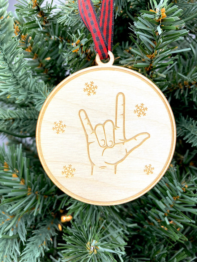 ASL I Love You Ornament | Sign Language Ornament | ASL Ornament | 2024 Ornament | Interpreter Gift