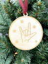 ASL I Love You Ornament | Sign Language Ornament | ASL Ornament | 2024 Ornament | Interpreter Gift