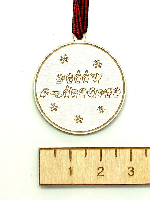 ASL Merry Christmas Ornament | Sign Language Ornament | ASL Ornament | 2024 Ornament | 2025 Ornament