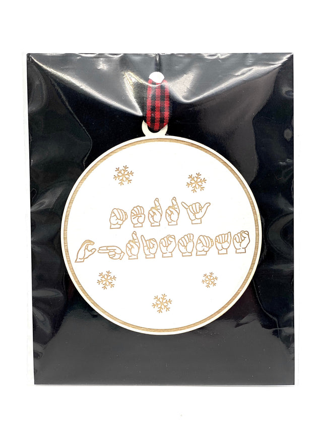 ASL Merry Christmas Ornament | Sign Language Ornament | ASL Ornament | 2024 Ornament | 2025 Ornament