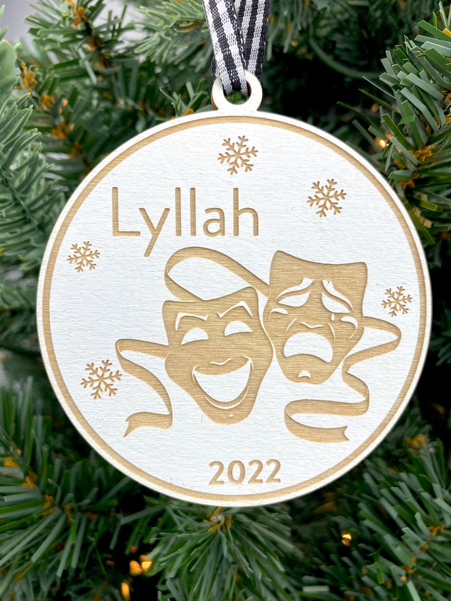 Custom Drama Ornament | Theater Ornament | Personalized Club Ornament | 2024 Ornament | Student Gifts | 2025 Ornament | Theatre Gift