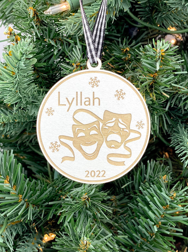 Custom Drama Ornament | Theater Ornament | Personalized Club Ornament | 2024 Ornament | Student Gifts | 2025 Ornament | Theatre Gift