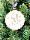 ASL I Love You Ornament | Sign Language Ornament | ASL Ornament | 2024 Ornament | Interpreter Gift