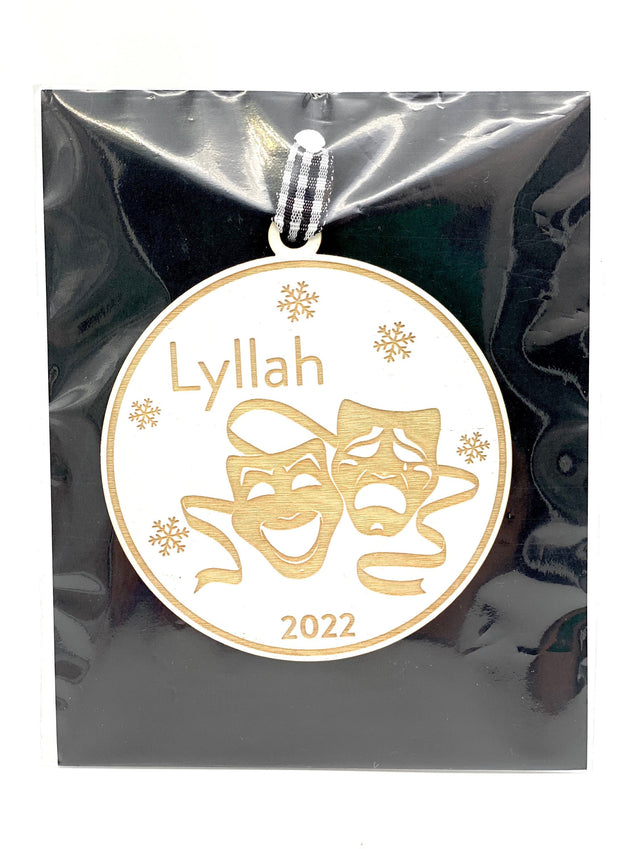 Custom Drama Ornament | Theater Ornament | Personalized Club Ornament | 2024 Ornament | Student Gifts | 2025 Ornament | Theatre Gift