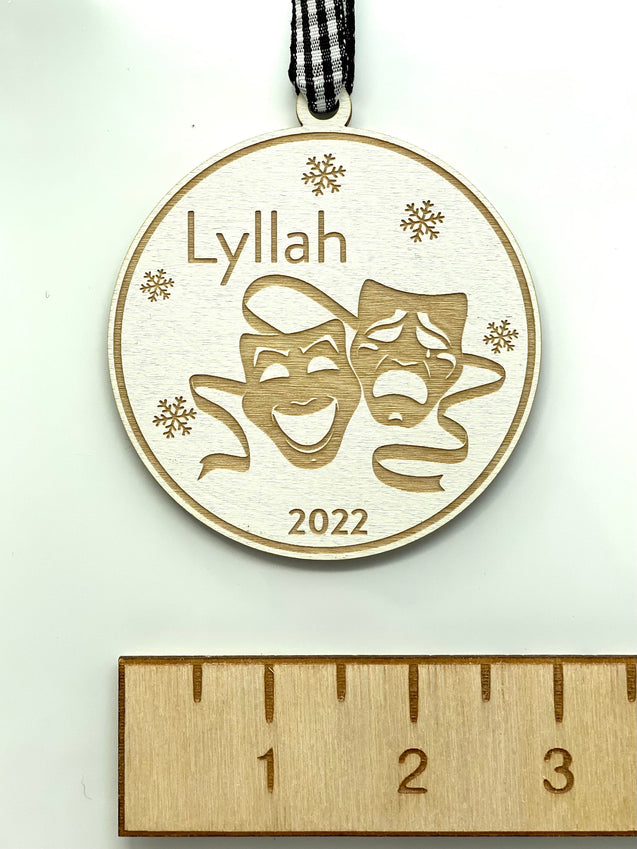 Custom Drama Ornament | Theater Ornament | Personalized Club Ornament | 2024 Ornament | Student Gifts | 2025 Ornament | Theatre Gift