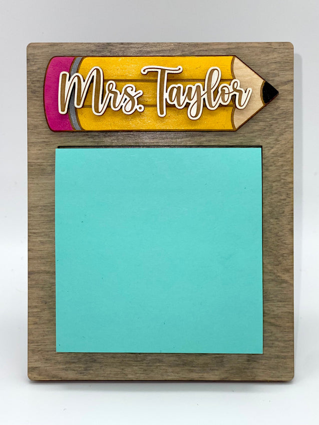 Teacher Sticky Note Pad Holder Gift | Personalized Teacher Name Gift | Student Gift For Teacher | Teacher Gift | 2024 2025 School Year