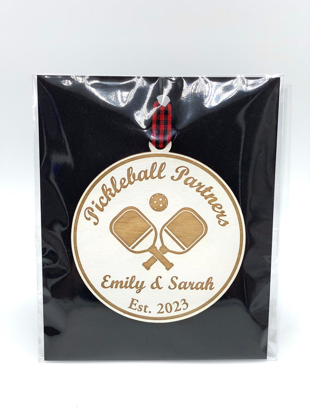 Pickleball Partners Teammate Names Ornament | Pickleball Ornament | Pickler Ornament | 2024 Ornament | Sport Ornament | 2025 Ornament