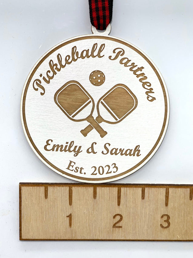 Pickleball Partners Teammate Names Ornament | Pickleball Ornament | Pickler Ornament | 2024 Ornament | Sport Ornament | 2025 Ornament