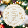 Demure Ornament | Wishing You Very Demure Very Mindful Very Cutesy Christmas Ornament | Social Media Ornament | 2024 Ornament