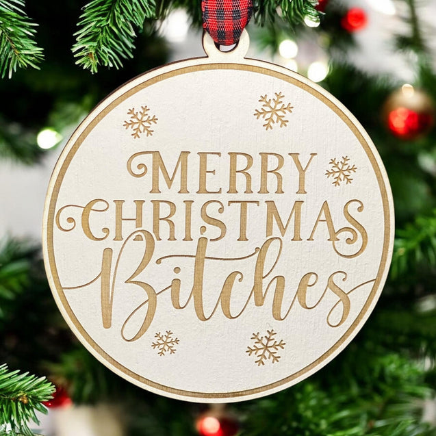 Merry Christmas Bitches Ornament | Best Friend Ornament | Coworker Ornament | 2024 Ornament | 2025 Ornament