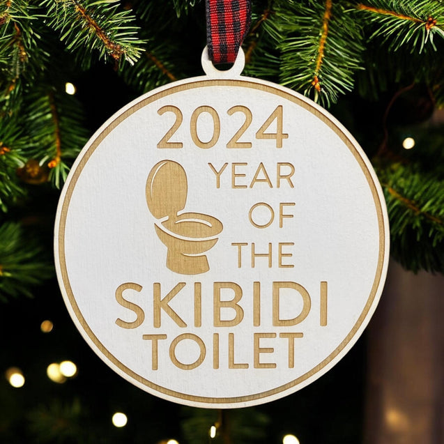 Skibidi Toilet Ornament | Skibidi Ornament | 2024 Ornament | Funny Ornament | Ohio Skibidi Toilet Rizz | 2025 Ornament