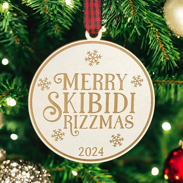 Merry Skibidi Rizzmas Ornament | Skibidi Ornament | 2024 Ornament | Funny Ornament | Ohio Skibidi Toilet Rizz | 2025 Ornament