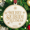 Merry Skibidi Rizzmas Ornament | Skibidi Ornament | 2024 Ornament | Funny Ornament | Ohio Skibidi Toilet Rizz | 2025 Ornament