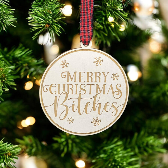 Merry Christmas Bitches Ornament | Best Friend Ornament | Coworker Ornament | 2024 Ornament | 2025 Ornament