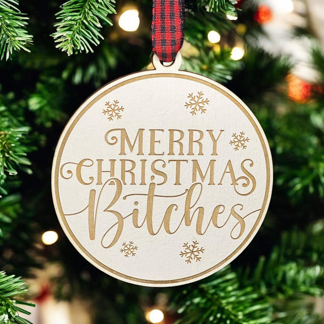 Merry Christmas Bitches Ornament | Best Friend Ornament | Coworker Ornament | 2024 Ornament | 2025 Ornament