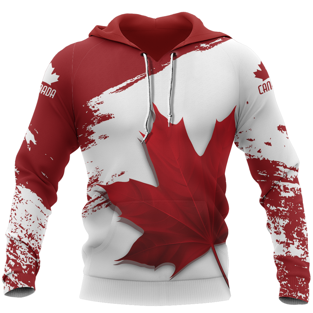 Canada Maple Leaf - Athletic Spirit Red Edition Pullover Hoodie PL-Apparel-PL8386-Hoodie-S-Vibe Cosy™