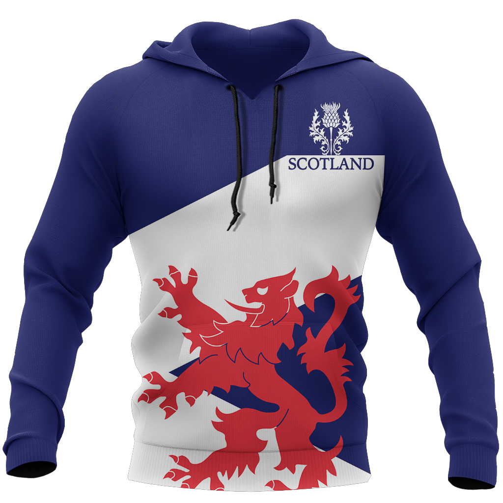 Scottish Flag And Lion - Scotland Hoodie NNK 1519-Apparel-PL8386-Zip Hoodie-S-Vibe Cosy™