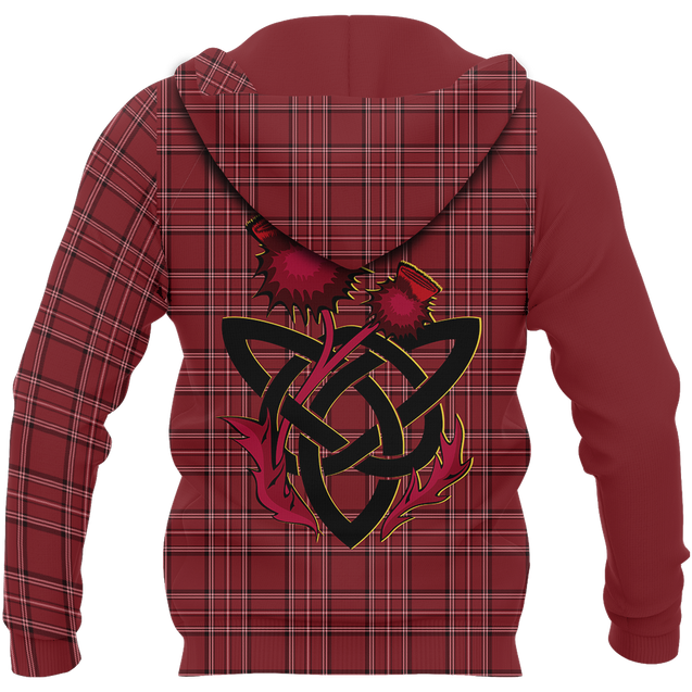 Scotland Royal Banner Celtic Thistle Hoodie NNK 1510-Apparel-PL8386-Zip Hoodie-S-Vibe Cosy™