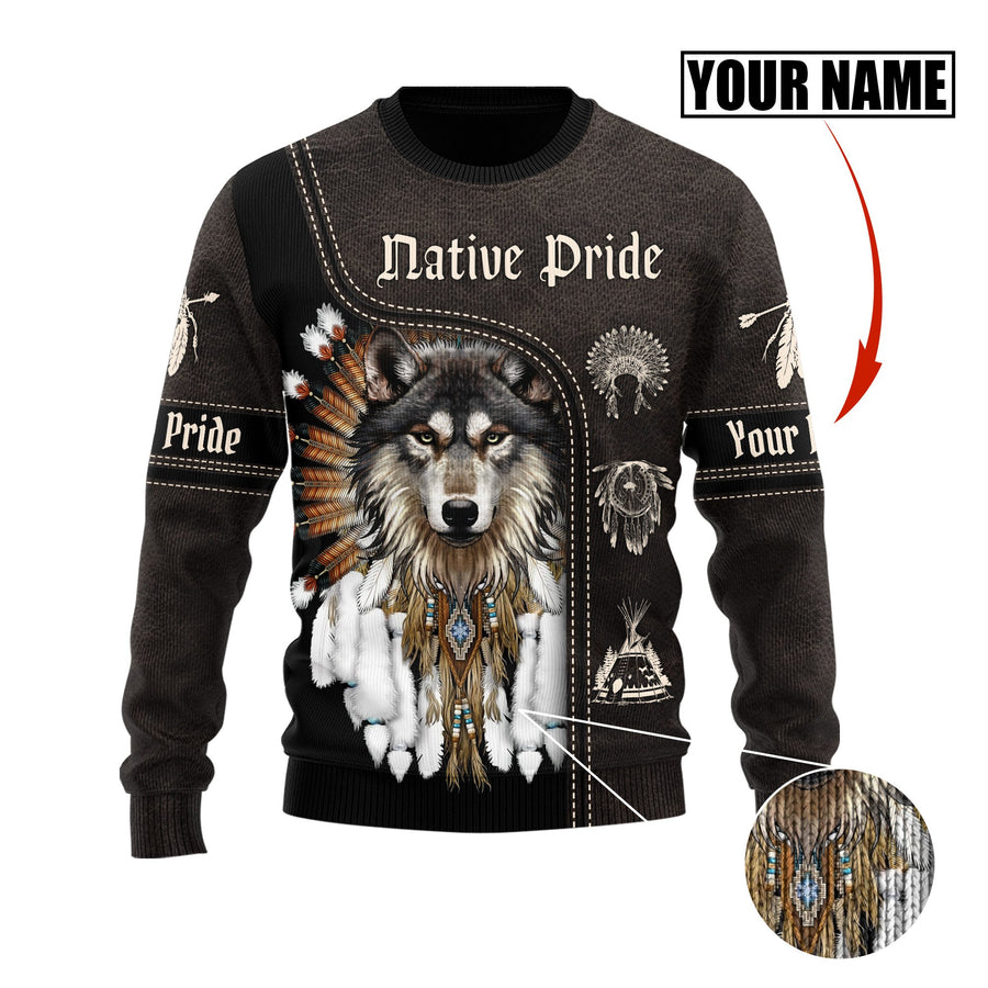 Customize Name Native American Pride 3D All Over Printed Unisex Shirt