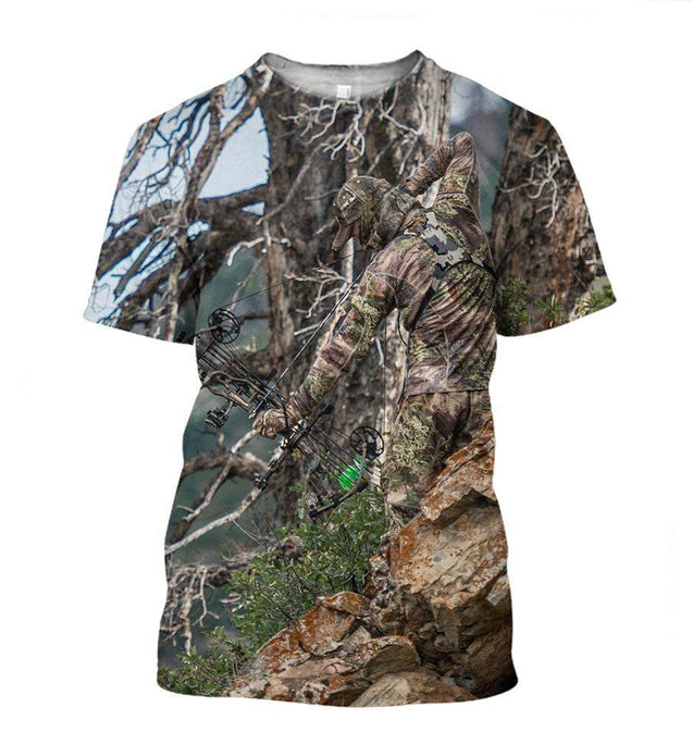 3D All Over Print Bowhunting Hoodie and Shirts-Apparel-NTT-T-Shirt-S-Vibe Cosy™